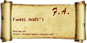 Faddi Adél névjegykártya
